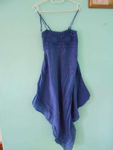 Blue Dress 100% Hemp Made in Thailand (Small)
